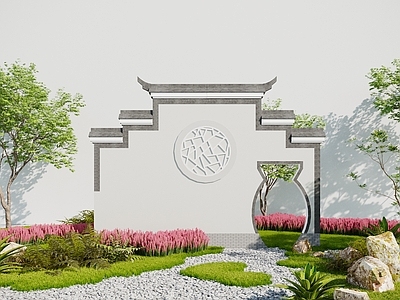 新中式景墙