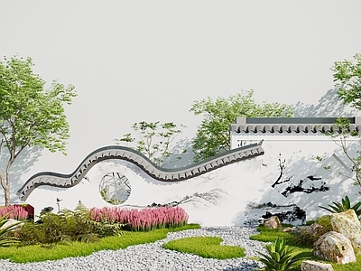新中式景墙