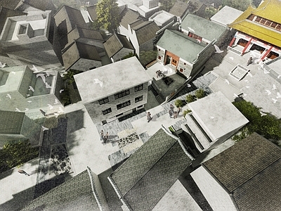 新中式古建筑 祠堂