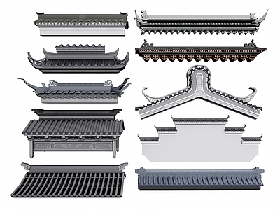 中式建筑构件 屋檐构件