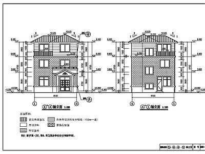 田园风农村三层别墅小洋房全套施工图