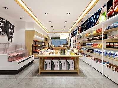 全套生鲜超市施工图效果图