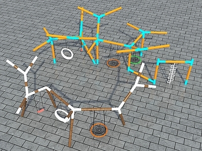 儿童游乐设备 树杈秋千 木桩秋千 秋千组合