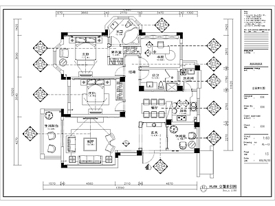 丰和新城二期大平层室内空间施工图