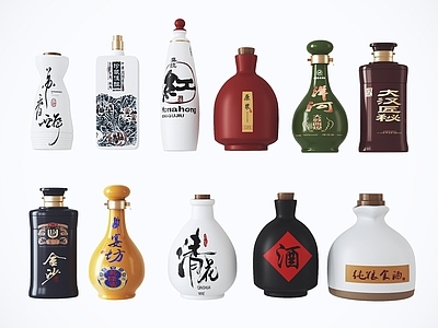 酒瓶组合 国酒 纯粮酒 宫宴酒 原浆酒 古典酒罐 陶瓷酒瓶 白酒