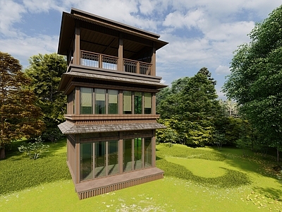 新中式景观小建筑