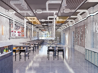 工业风烧烤店