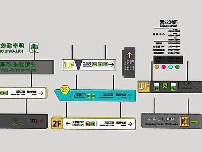 现代指示牌 普通指示牌