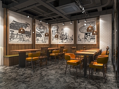 现代面馆 餐饮小吃店 快餐店 粉面店 早餐店 堂食 卡座 餐桌椅