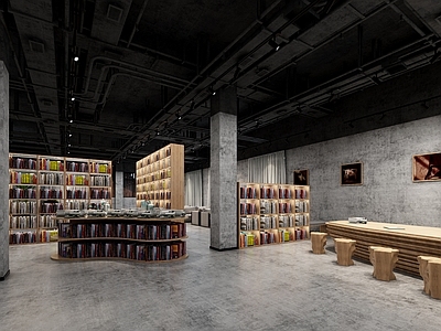 工业风书店