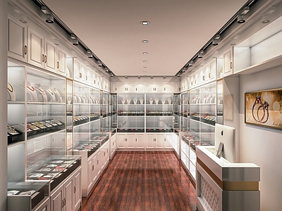 现代珠宝店 手饰柜 玉器柜 展示柜 中岛 商场柜台 珠宝展示柜