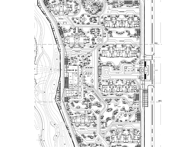 华北居住区景观设计种植施工图 居住区景观
