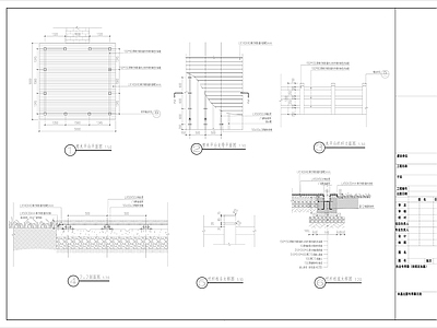 亲水平台木平台节点详图施工图 景观小品