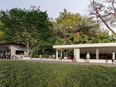 现代风格景观小建筑