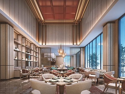 新中式酒店自助餐厅