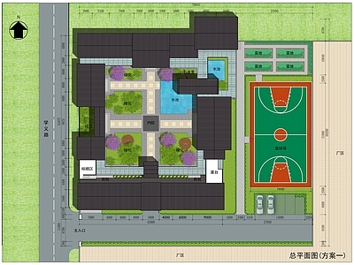 私人四合院总平面布置图