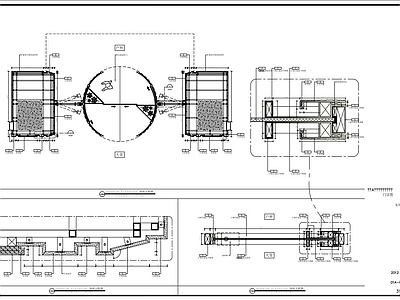 旋转门双开门单开门节点详图施工图