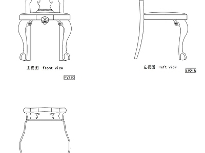 欧式室内设计CAD平立面图库三视图