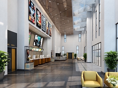 现代电影院大堂