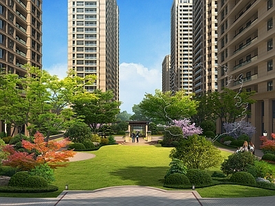 居住区景观设计施工图 居住区景观