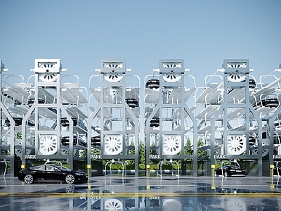现代立体车库 停车场