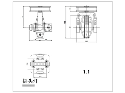 舞台灯具详图CAD施工图