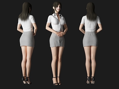 美女人物 女人 秘书 前台 服务员 文员 办公