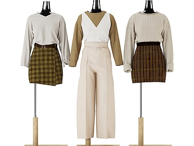 现代服装模特 橱 服饰