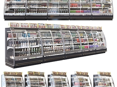 现代超市冰柜 货柜 冷藏展示柜 饮料柜 酒水饮品 超市冷藏冰柜