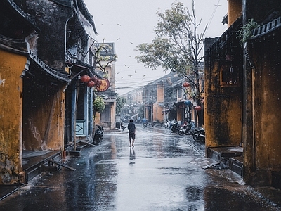 老街道外景