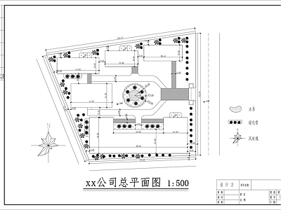 公司景观平面布置图 办公工业景观