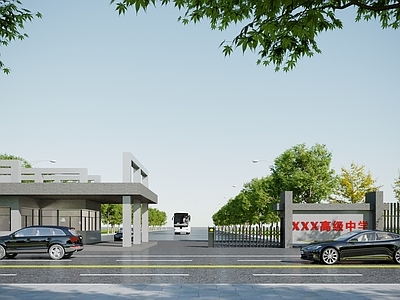 现代入口大门 厂区入口大门 学校入口大门