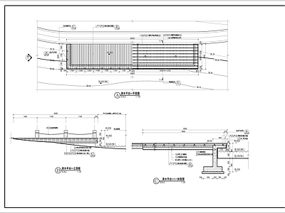 现代简约亲水平台景观节点施工图 景观小品