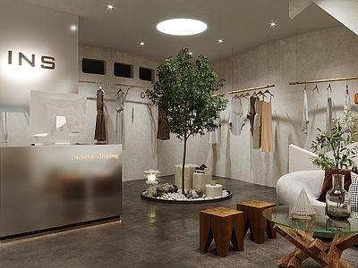 侘寂风服装店 女装店 服装 休闲 饰品