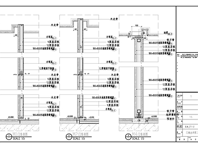 暗门移门门做法大样图施工图 隐形