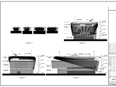 广州 玻璃幕墙国际时尚中心建筑 施工图