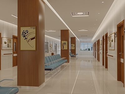 现代医院走廊 普通医院