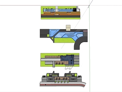 现代登高面 休闲活动区