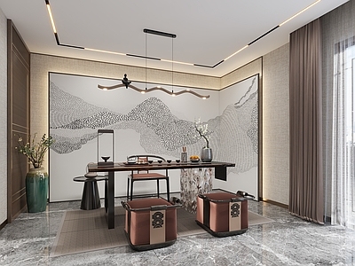 新中式茶室包间