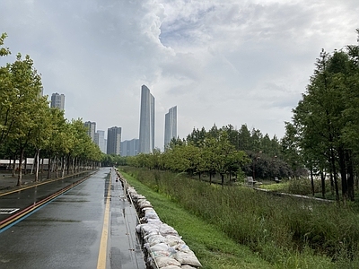 城市街道马路外景风景贴图