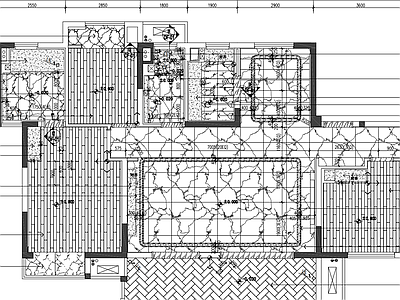 样板房施工图含字体文件和打印线型文件  工装平面图