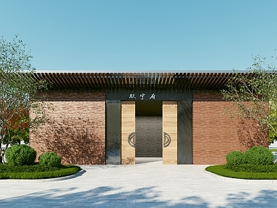 新中式小区入口大门