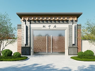 新中式小区入口大门