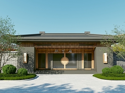 新中式小区入口大门