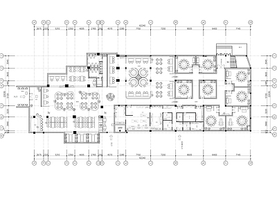 中餐厅餐饮空间平面设计施工图