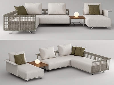PoltronaFrau现代户外藤编沙发