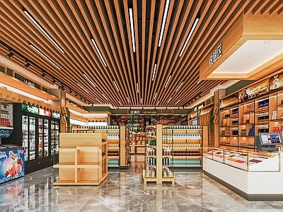 现代便利店 超市 零食店 小卖店 超市 烟 生活用品区