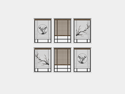 现代百叶窗帘组合 百叶帘