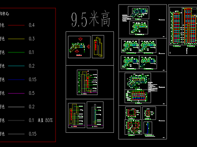 精神堡垒结构设计施工图 景观小品