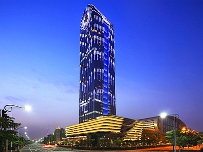 晚上街道城市外景